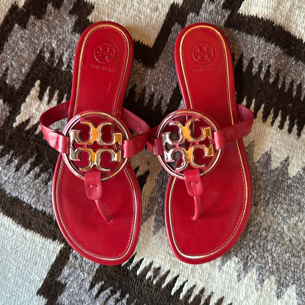 TORY BURCH
Miller Metal-logo Sandals, Leather In